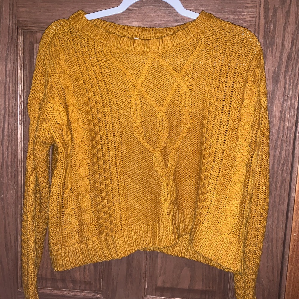 Cropped burnt orange sweater